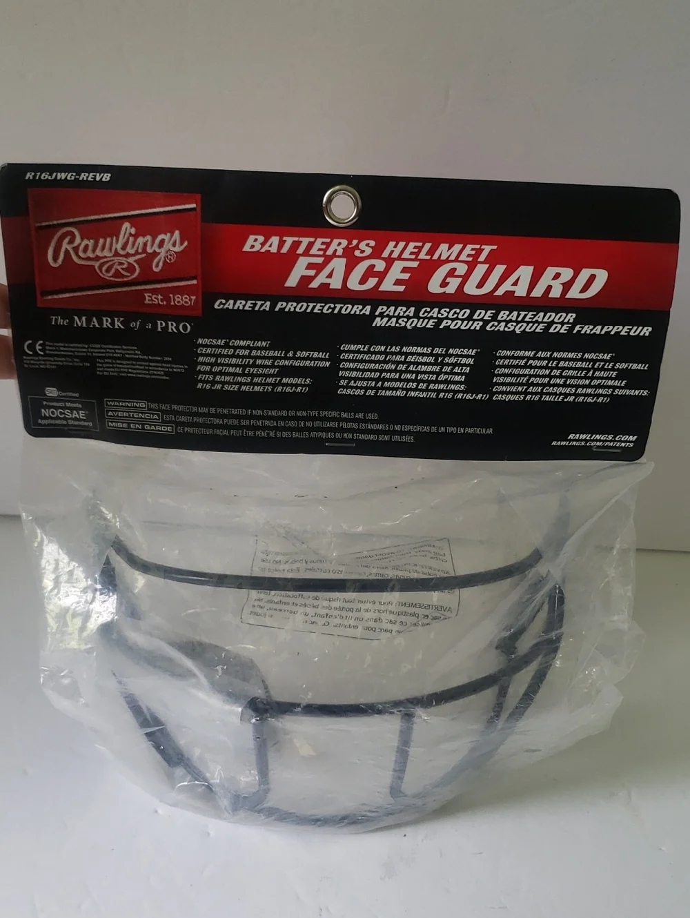 Rawlings Batter's Helmet Faceguard New R16JWG-REVB